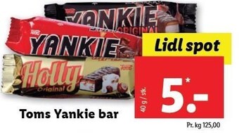 Lidl Toms yankie bar tilbud