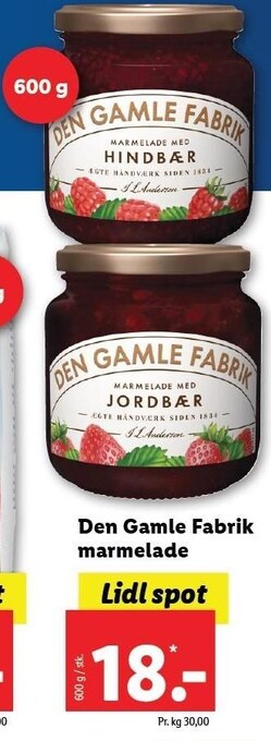 Lidl Den gamle fabrik marmelade tilbud