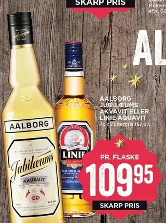 MENY Aalborg jubilæums akvavit el. linie aqauvit tilbud