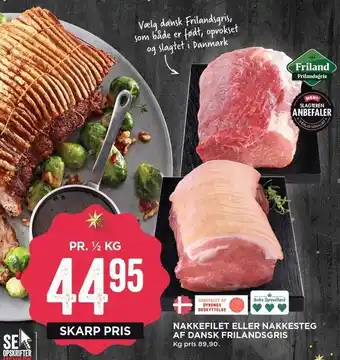 MENY Nakkefilet el. nakkesteg af dansk frilandsgris tilbud