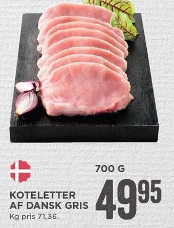 MENY Koteletter af dansk gris tilbud