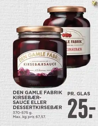 Kirsebærsauce el. dessertkirsebær