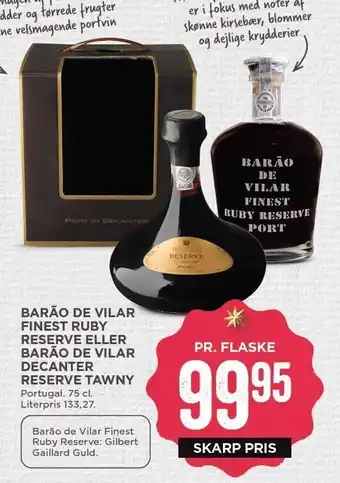 MENY Barão de vilar finest ruby reserve el. barão de vilar decanter reserve tawny tilbud