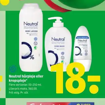 Coop 365 Neutral hårpleje eller kropspleje tilbud