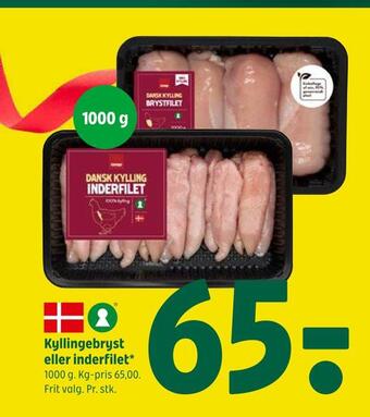 Coop 365 Kyllingebryst eller inderfilet tilbud