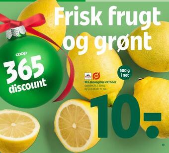 Coop 365 365 økologiske citroner tilbud
