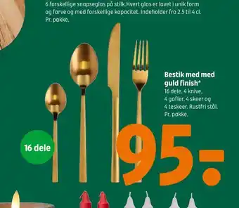 Bestik med med guld finish
