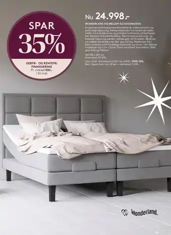 SengeSpecialisten Wonderland 342 melody elevationsseng tilbud
