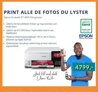 EDB Center Epson ecotank et-8500 fotoprinter tilbud