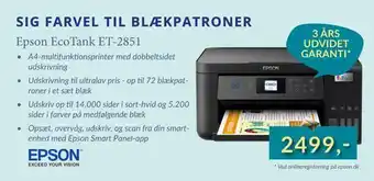EDB Center Epson ecotank et-2851 tilbud