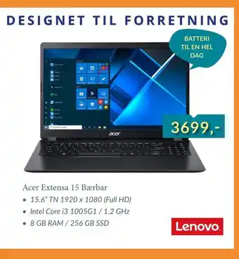 EDB Center Acer extensa 15 bærbar tilbud