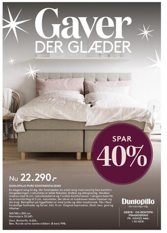SengeSpecialisten Dunlopillo pure kontinentalseng tilbud