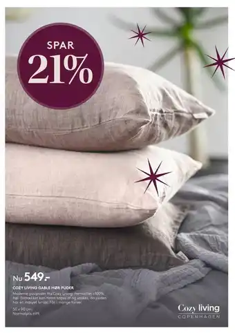 Cozy living gable hør puder