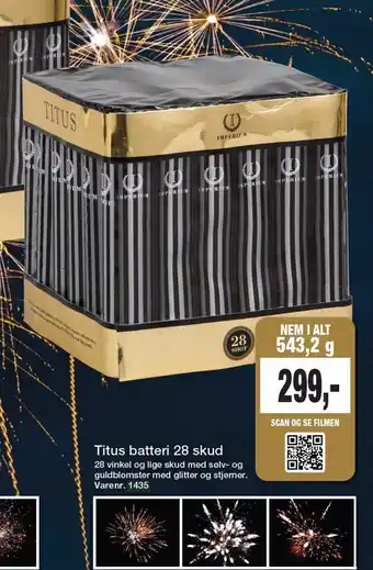Harald Nyborg Titus batteri 28 skud tilbud