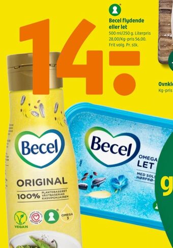 Coop 365 Becel margarine-fast omega 3 let tilbud