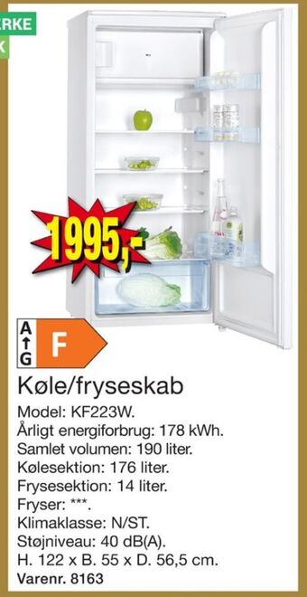 Harald Nyborg Wasco køle/fryseskab tilbud