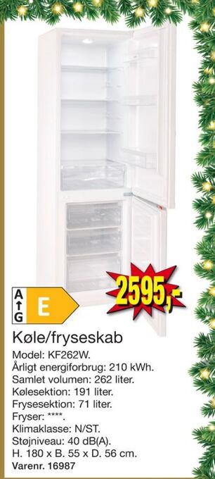 Harald Nyborg Wasco køle/fryseskab tilbud