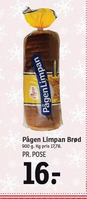 SPAR Pågen limpan brød tilbud