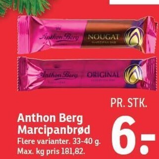 SPAR Anthon berg marcipanbrød tilbud