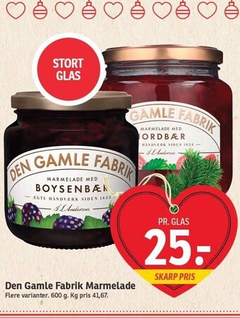 SPAR Den gamle fabrik marmelade tilbud