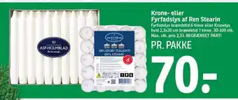 SPAR Krone- el. fyrfadslys af ren stearin tilbud