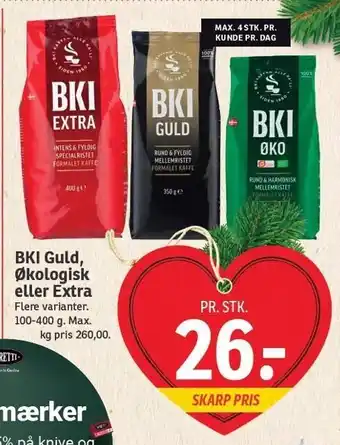 SPAR Bki guld, øko el. extra tilbud