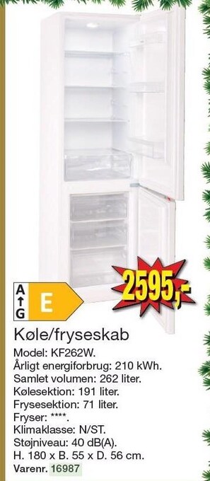 Harald Nyborg Køle/fryseskab tilbud