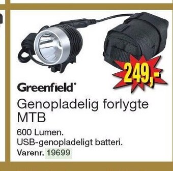 Genopladelig forlygte mtb