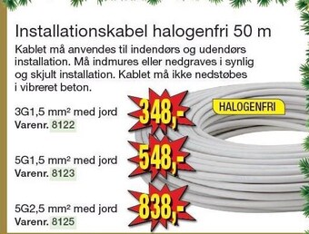 Harald Nyborg Installationskabel halogenfri 50 m. tilbud
