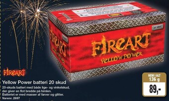 Harald Nyborg Yellow power batteri 20 skud tilbud