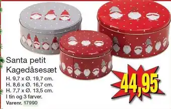 Santa petit kagedåsesæt