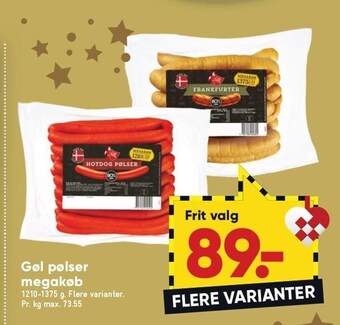 Bilka Gøl pølser megakøb tilbud