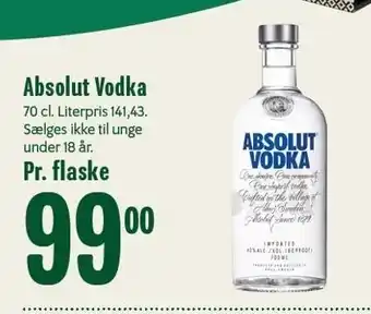 Min Købmand Absolut vodka tilbud