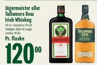 Min Købmand Jägermeister el. tullamore dew irish whiskey tilbud