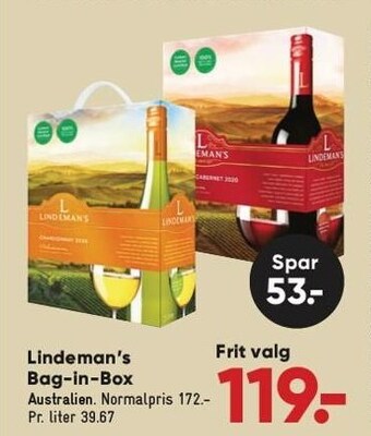 Bilka Lindeman's bag-in-box tilbud