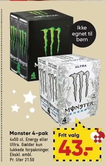 Bilka Monster 4-pak tilbud