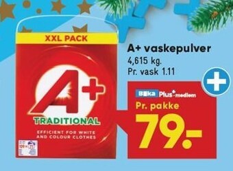 Bilka A+ vaskepulver tilbud