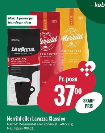 Min Købmand Merrild el. lavazza classico tilbud
