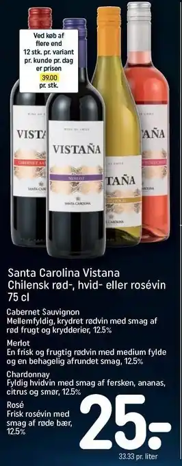 REMA 1000 Santa carolina vistana vin tilbud