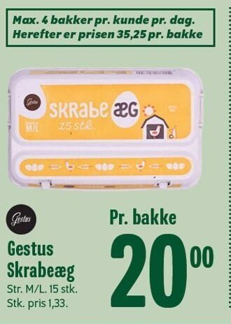 Min Købmand Gestus skrabeæg tilbud