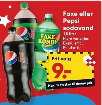 Bilka Faxe el. pepsi sodavand tilbud