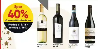 Bilka Spar 40% på mere end 40 italienske vine tilbud
