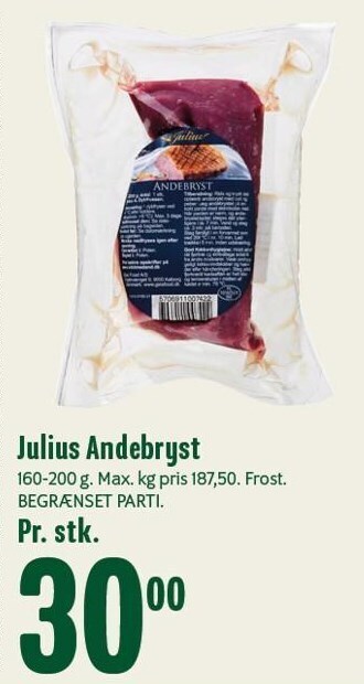 Min Købmand Julius andebryst tilbud