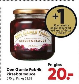 Den gamle fabrik kirsebærsauce