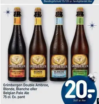REMA 1000 Grimbergen double ambree, blonde, blanche el. belgian pale ale tilbud