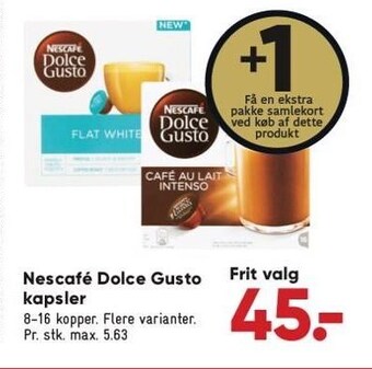 Bilka Nescafé dolce gusto kapsler tilbud