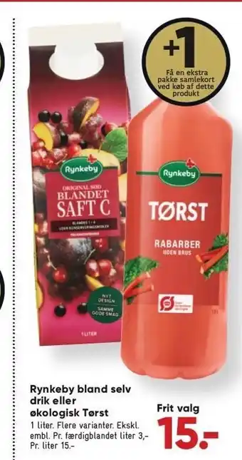 Bilka Rynkeby bland selv drik el. økologisk tørst tilbud