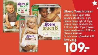 Bilka Libero touch bleer tilbud