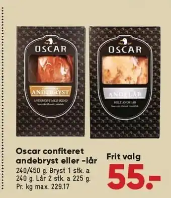 Bilka Oscar confiteret andebryst el. -lår tilbud