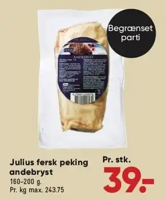 Bilka Julius fersk peking andebryst tilbud